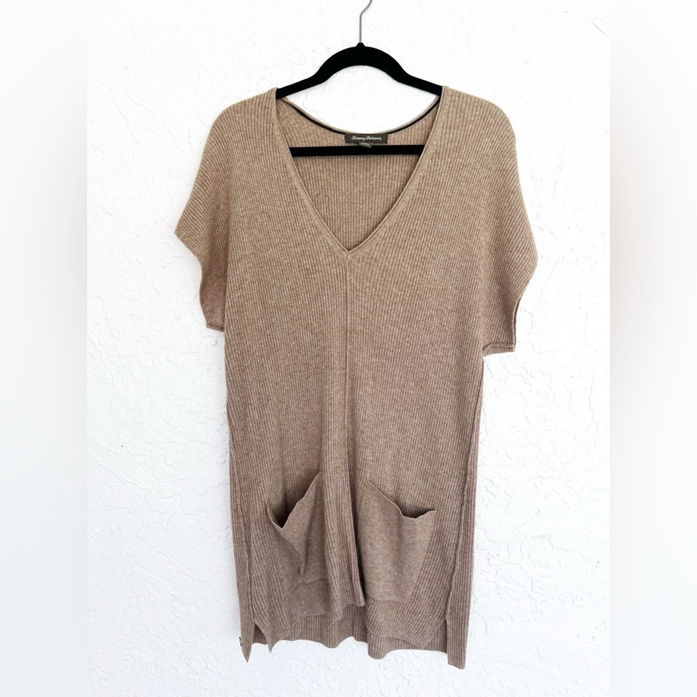 Tommy Bahama Women’s Beige Alpaca Wool Blend Tunic Sweater Small Neutral